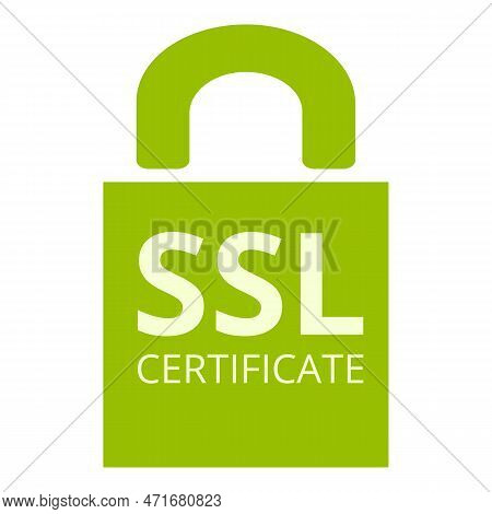 Solution Ssl Certificate Icon. Cartoon Of Solution Ssl Certificate Icon For Web Design Isolated On W