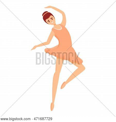 Beauty Ballerina Icon. Cartoon Of Beauty Ballerina Icon For Web Design Isolated On White Background