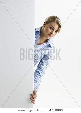 Woman Holding  Cardboard