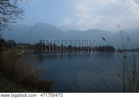 Italy, Trentino Alto Adige: Glimpse Of Levico Lake.