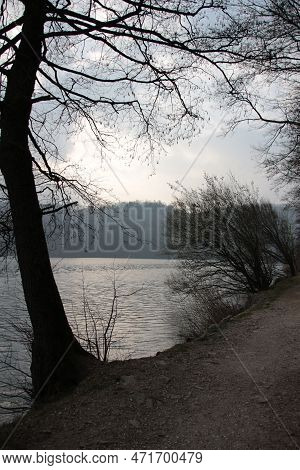 Italy, Trentino Alto Adige: Glimpse Of Levico Lake.