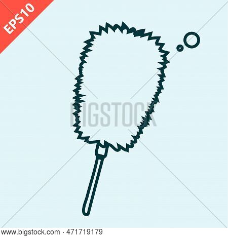 Hand Drawn Feather Duster Design Vector Flat Modern Isolated Illustration