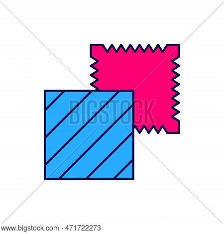 Filled Outline Textile Fabric Roll Icon Isolated On White Background. Roll, Mat, Rug, Cloth, Carpet 