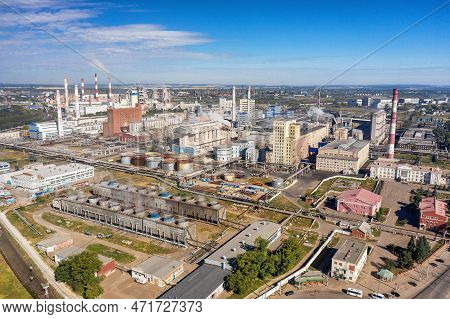 Sterlitamak, Republic Of Bashkortostan, Russia - 08.14.2022: Chemical Production: Jsc Bashkir Soda C