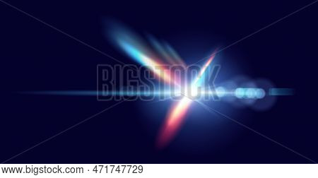 Modern Transparent Light Lens Flare Background Effect. Vector Illustration.
