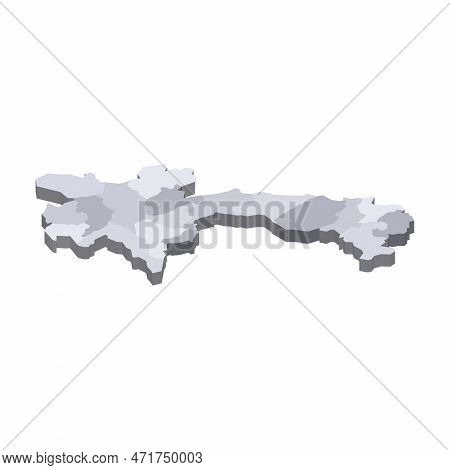 Laos Political Map Of Administrative Divisions - Provinces And Prefecture Of Vientiane. 3d Isometric