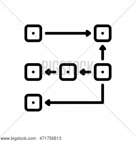 Black Line Icon For Arrange Systematize Order Put-in-order Array Display Organize
