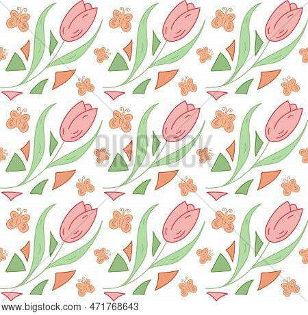 Seamless Pattern Eggs Easter. Pastel Colored Vector Illustration. Texture Of Easter Gift, Textile. E