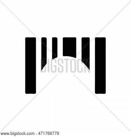 Theater Curtain Icon. Simple Style Theater Ticket Company Poster Background Symbol. Theater Curtain 