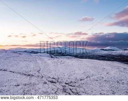 Aerial View Of The Gartan Mountain, County Donegal - Ireland