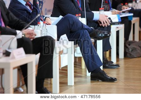 Moscou - 21 de novembro: Os participantes da conferência internacional empresas de gestão imobiliária, em 