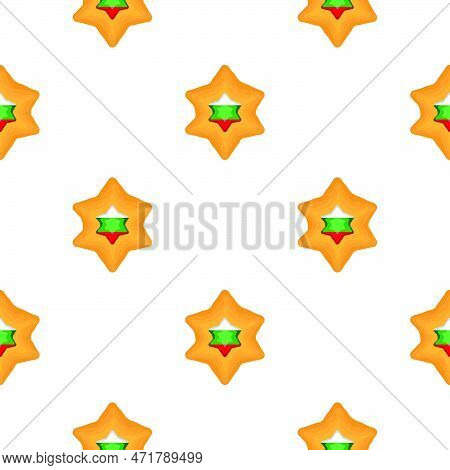 Pattern Cookie With Flag Country Bulgaria In Tasty Biscuit