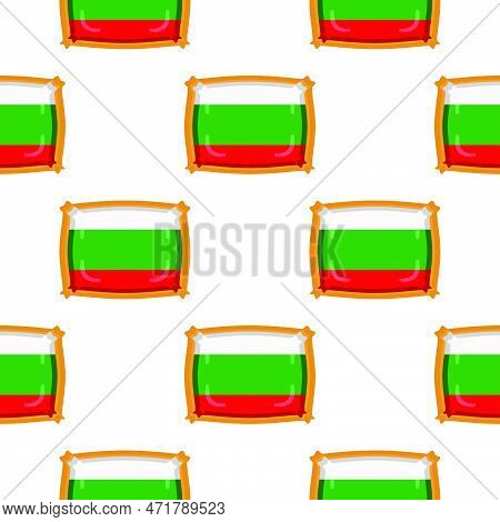 Pattern Cookie With Flag Country Bulgaria In Tasty Biscuit