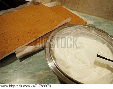 Homemade Cooking Of A Carrot Cake