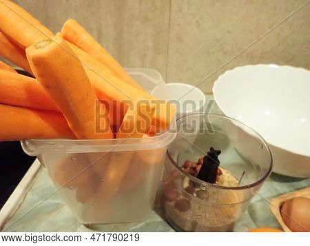Homemade Cooking Of A Carrot Cake