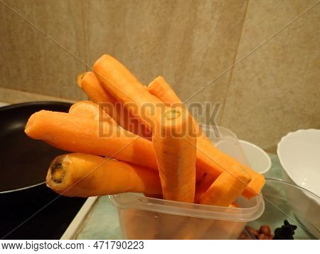 Homemade Cooking Of A Carrot Cake