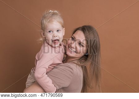 Deaf Child Girl With Cochlear Implant Studying To Hear Sounds And Have Fun With Mother - Recovery Af