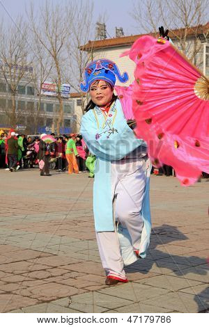 People Wear Colorful Clothes, Yangko Dance Performances In The Streets