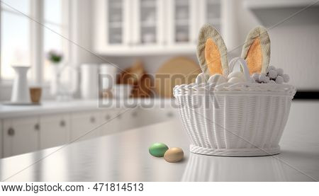 Easter Eggs In A Basket