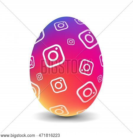 Zhytomyr, Ukraine - March 1, 2023: Insta Color Chicken Egg For Easter Realistic And Volumetric Egg