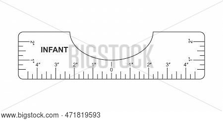 Infant T Shirt Size Alignment Guide. Ruler For Centering Clothing Design. Sewing Measurement Tool Wi