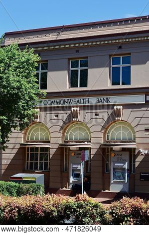 A View Of The Commonwealth Bank At Summer Street In Bathurst, Nsw. Bathurst, Nsw, Australia. Feb 202