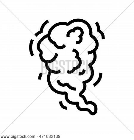 Stink Smell Line Icon Vector. Stink Smell Sign. Isolated Contour Symbol Black Illustration