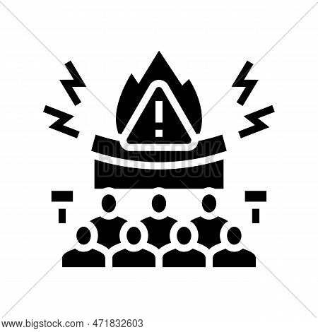 Confrontational Crisis Glyph Icon Vector. Confrontational Crisis Sign. Isolated Symbol Illustration