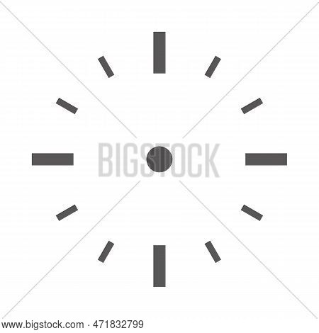 Clock Icon. Simple Time Icon. Editable Vector.