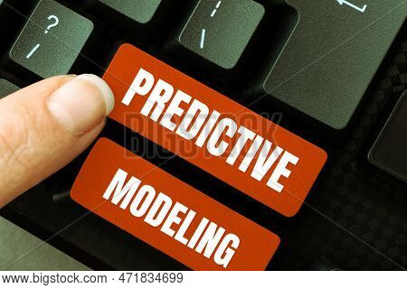 Text Caption Presenting Predictive Modeling. Concept Meaning Maintenance Strategy Driven By Predicti