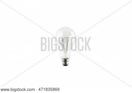 Tungsten Light Bulb Isolated On White Background