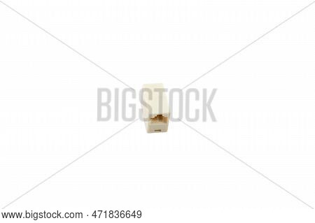 Rj11 Coupler Or Extension Plug Isolated On White Background