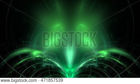 Digital Interior Building Portal Podium. Hi Tech Abstract Data Center Server Tonel. Business Technol