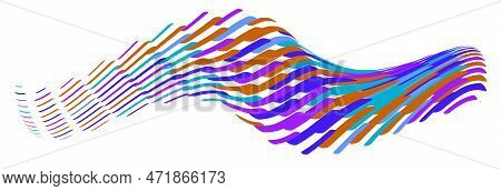 Vector Wave Scales Sliced Snake And Crocodile Skin Colorful Carpet Stock Texture Of The Animal. Fash