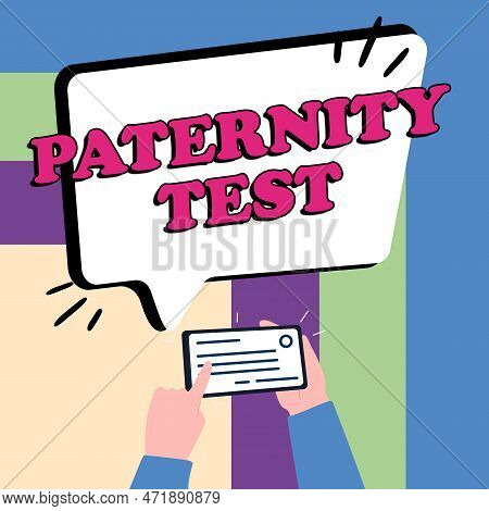 Text Caption Presenting Paternity Test. Business Idea A Test Of Dna To Determine Whether A Given Man