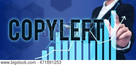 Handwriting Text Copyleft. Business Concept The Right To Freely Use, Modify, Copy, And Share Softwar