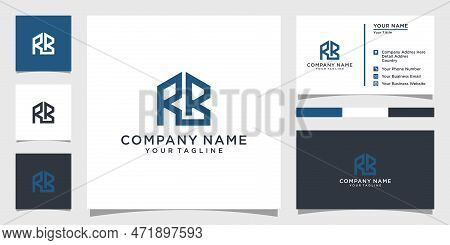 Rb Or Br Initial Letter Logo Design Concept With Business Card Design.