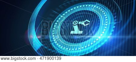 Industrial Automation Technology Concept. Collaborative Robot, Cobot. 3d Illustration