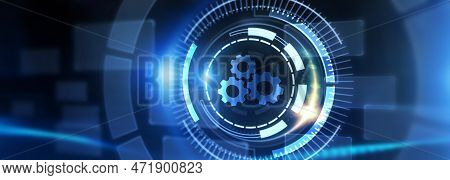 Business, Technology, Internet And Network Concept. Automation Software Technology Process System. 3