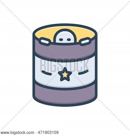 Color Illustration Icon For Hidden Lurking Cryptic Concealed Hide-and-seek Invisible