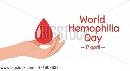 World Haemophilia Day. Health Awareness Vector Template For Banner, Card, Poster, And Background.