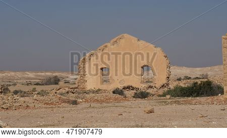 Ruins Of The Ottoman Railway Station. Negev. Israel