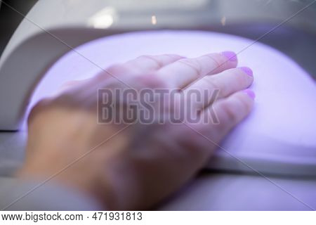 Curing Hybrid Varnish In A Uv Lamp.
