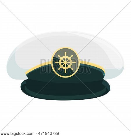 Sea Captain Hat Icon. Cartoon Of Sea Captain Hat Icon For Web Design Isolated On White Background