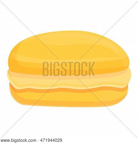Macaroon Icon Cartoon . French Dessert. Sweer Macaron Cake