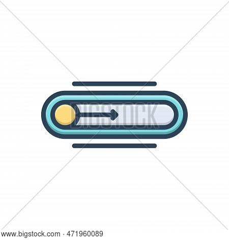 Color Illustration Icon For Enable Unlock Swipe Toggle Slide Button Allow Permit Walker Rehabilitati