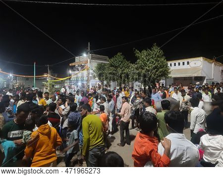 Closeup Of Beautiful Sankranthi Festival Bulls Decoration And Jumping In The Fire, Its South Indian