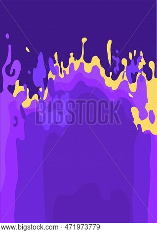 Abstract Stream Of A Lava Like Liquid Structure. Vector Design