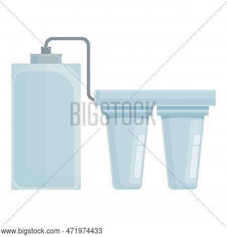 Osmosis Treatment Icon Cartoon . Water System. Filter Tank