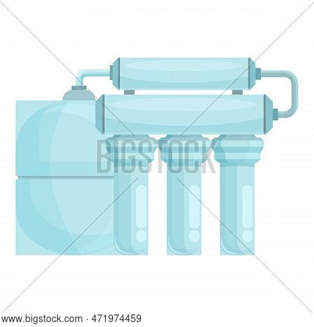 Osmosis Membrane System Icon Cartoon . Water Filter. Tank Home